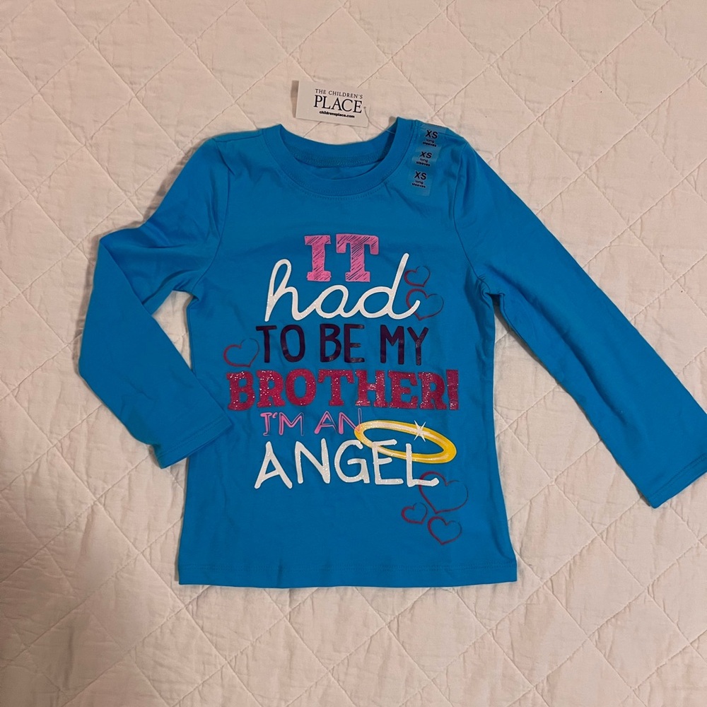 Place Blue Long Sleeve Tee with Fun Graphic